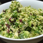 Kale and Brussel Sprout Coleslaw with a Tangy Vinaigrette