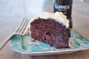 Guiness Chocolate Cake with Bailey's Frosting
