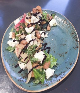 Gunshow Cornbread Panzanella Salad with Sweet Tea Vinaigrette