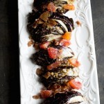 Roasted Radicchio with Blood Oranges and a Warm Bacon Dressing